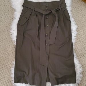 H&M olive green cargo pencil skirt with pockets
